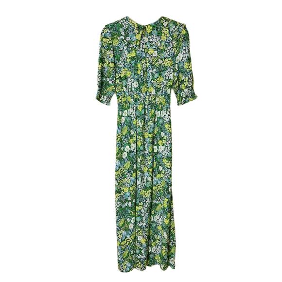 ASOS New Look Tall Peter Pan Collar Puff Sleeve Floral Midi Dress, Women's 6 - Picture 3 of 13